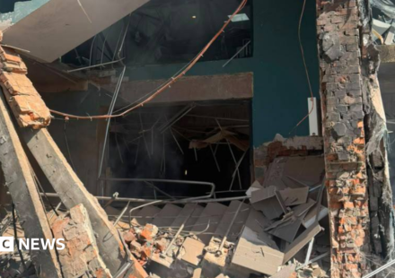 Ukrainian TV channel building hit by Russian drone as five killed in Kyiv