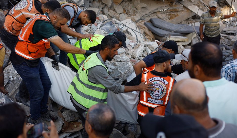 Gaza residential building collapses, six families reportedly trapped