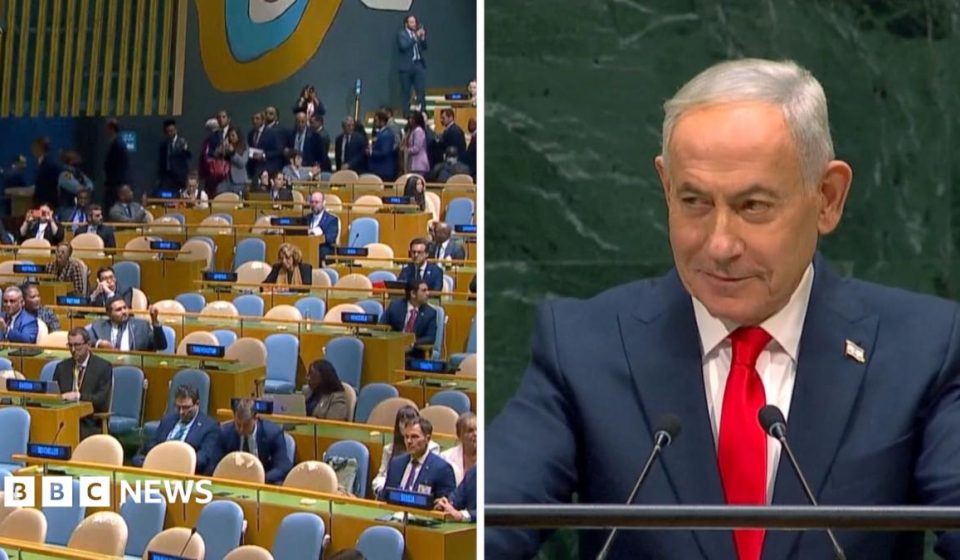 Watch: UN delegates walk out of Netanyahu speech
