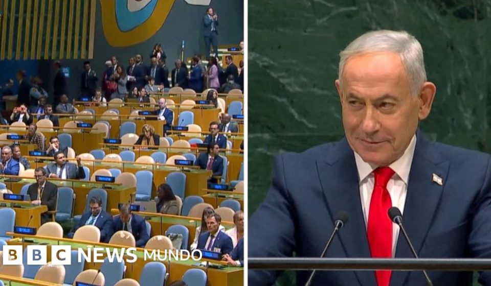 En video: decenas de delegados abandonan la Asamblea General de la ONU durante la intervención de Netanyahu