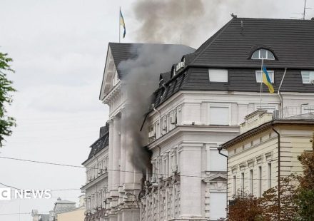 Russia hits Ukrainian security headquarters in drone attack, Zelensky says
