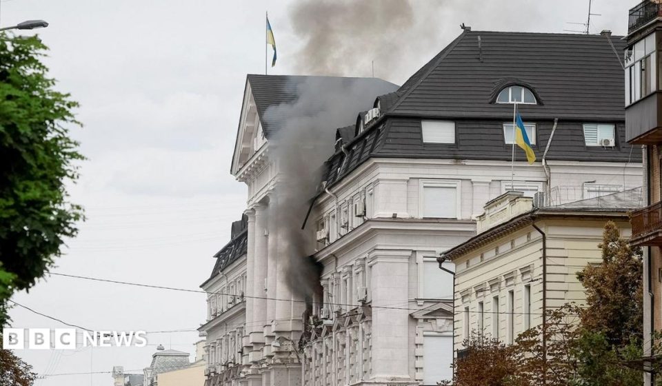 Russia hits Ukrainian security headquarters in drone attack, Zelensky says