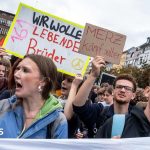 Students strike across Germany in protest against military service
