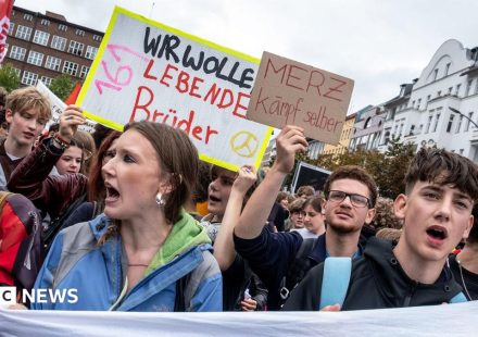 Students strike across Germany in protest against military service