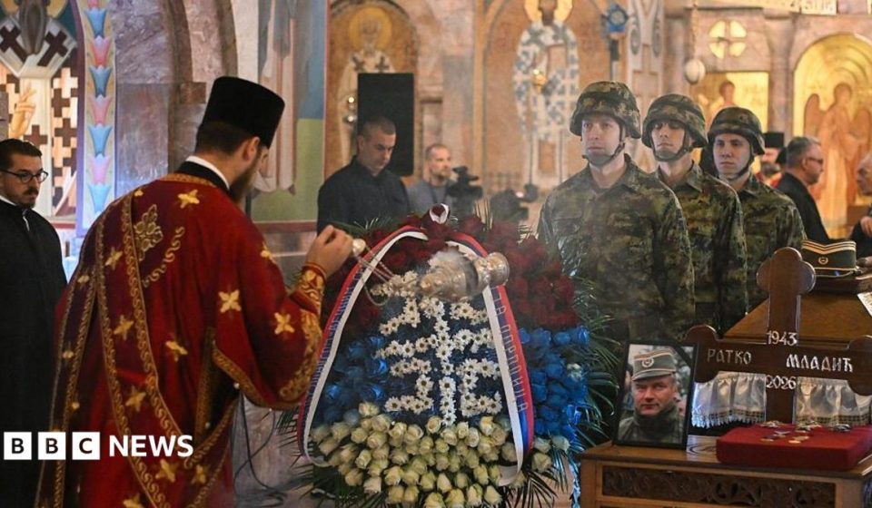 Thousands turn out in Serbia for funeral of  'Butcher of Bosnia' Ratko Mladić