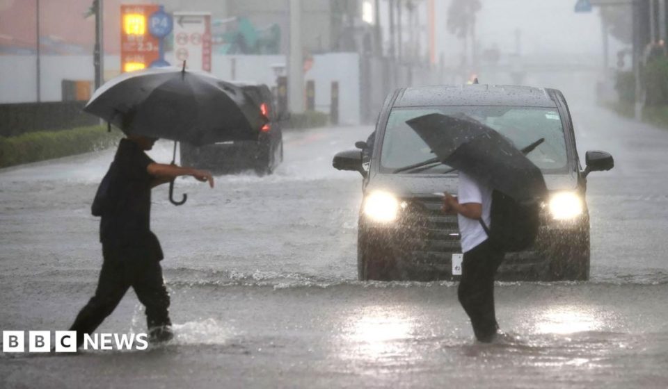 Millions urged to evacuate as powerful Typhoon Dujuan hits Japan