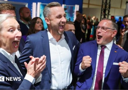 German far-right set for big win in eastern state, projections show