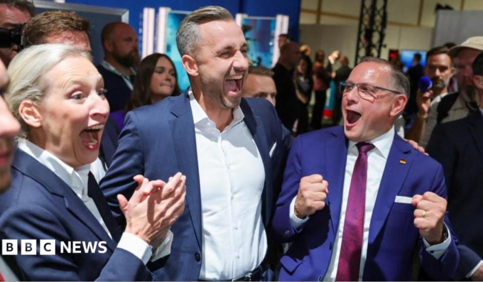 German far-right set for big win in eastern state, projections show