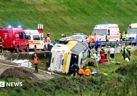 Coach crash kills several people in Swiss Alps