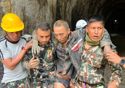 Rescuers pull Chinese worker, Nepali woman from flood wreckage alive