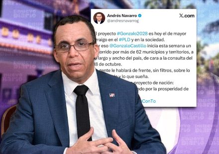 Andrés Navarro anuncia recorrido de Gonzalo Castillo por más de 62 municipios de cara a consulta del PLD