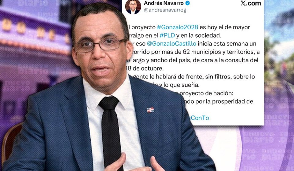 Andrés Navarro anuncia recorrido de Gonzalo Castillo por más de 62 municipios de cara a consulta del PLD