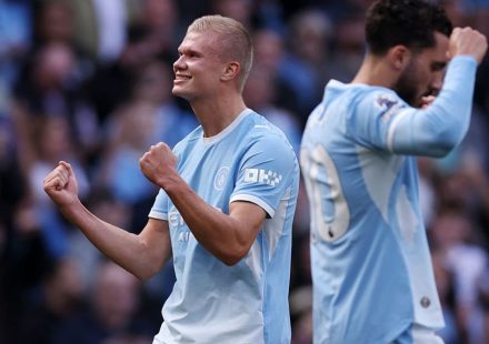 Haaland heads Man City to the top of Premier League with win over Coventry