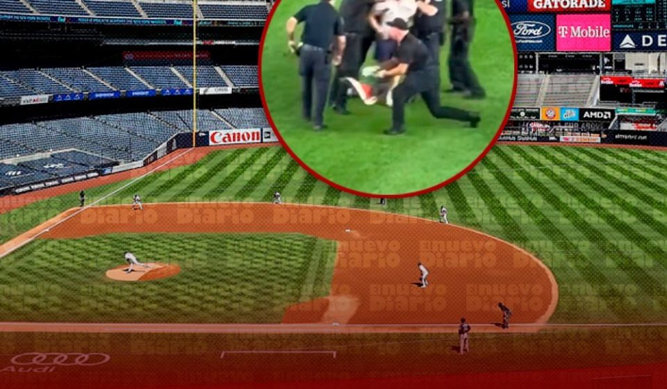 Hombre irrumpe con bandera palestina en juego Mets-Yankees