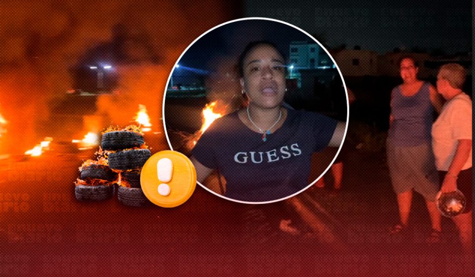 (VIDEOS) Moradores de Villa San Isidro protestan por apagones, falta de agua y acumulación de basura