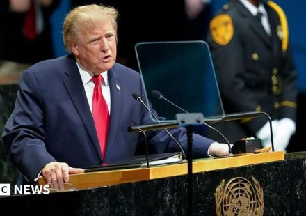 Trump threatens to 'annihilate' Iran in UN speech as officials from both countries meet on sidelines