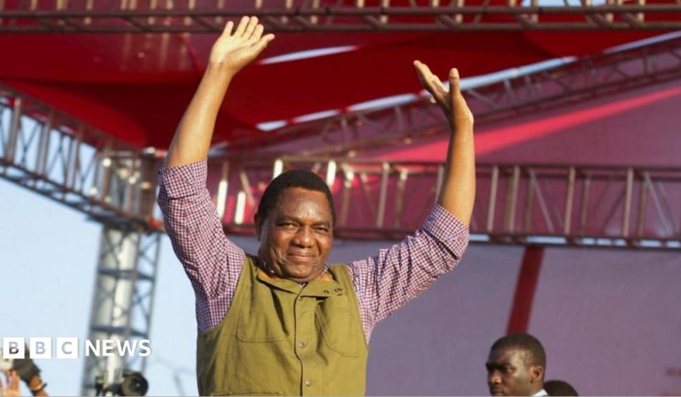 Zambia's president to be sworn in for second term while opponent detained