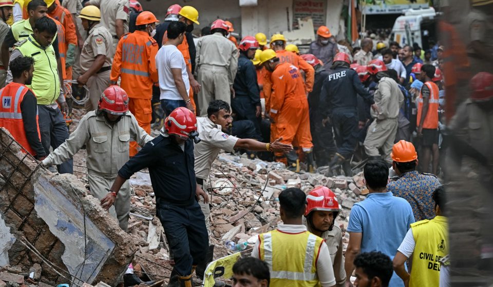 India teams search for survivors after Delhi building collapse kills six