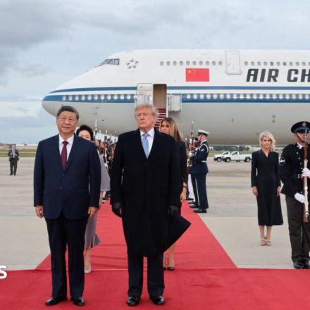 A red carpet and military flyover - How Trump welcomed Xi