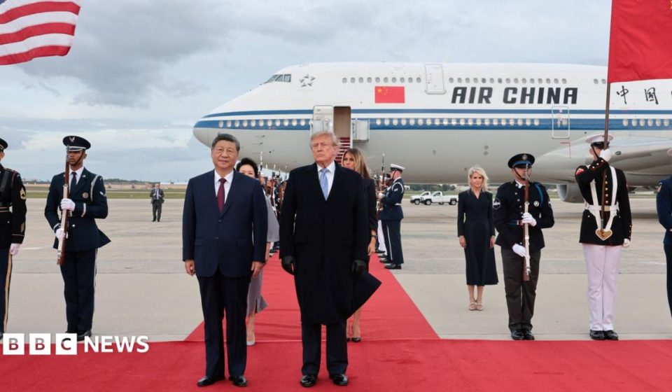 A red carpet and military flyover - How Trump welcomed Xi