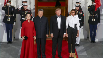 Trump y Melania reciben a Xi y a su esposa para una cena de Estado en la Casa Blanca