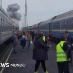 Rusia ataca un tren ucraniano poco después de que altos funcionarios europeos abandonaran la estación