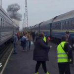 Russia struck train near Poland border shortly after Boris Johnson and top European officials passed through