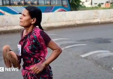 Mum's viral barefoot race sparks debate over India's education crisis