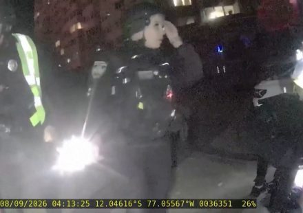 Police bodycam captures Russian missile strike on Kyiv