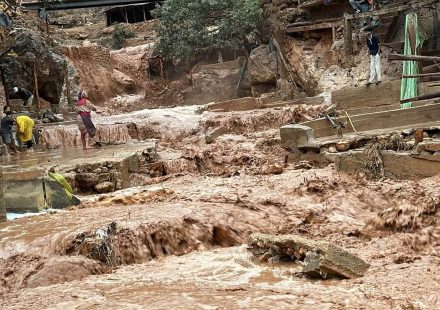 Flash floods surge through Morocco’s Atlas Mountains