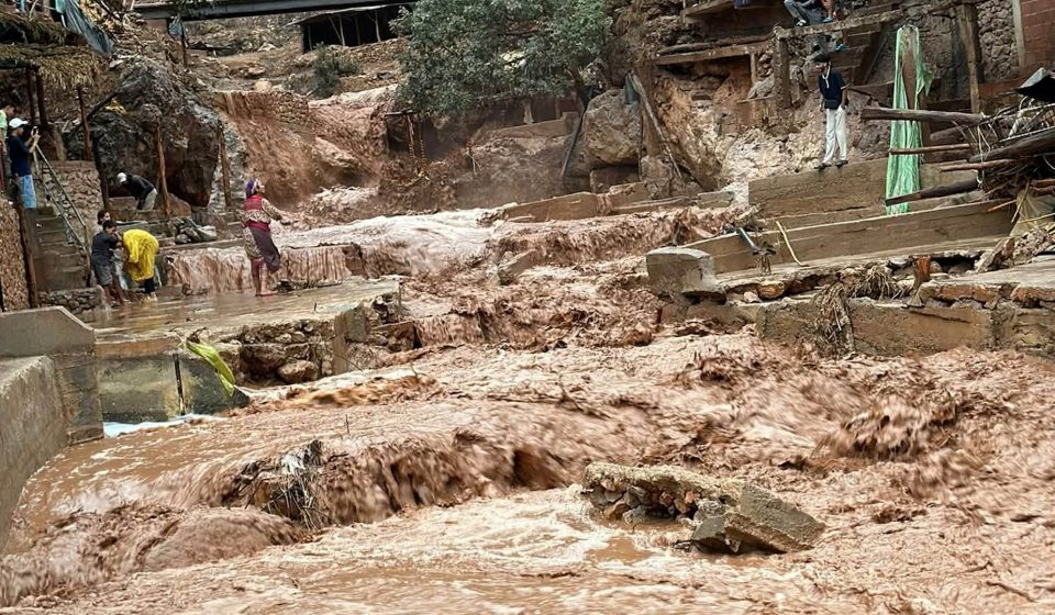 Flash floods surge through Morocco’s Atlas Mountains