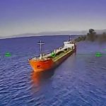 Ukrainian drone evades Russian helicopter fire to strike oil tanker