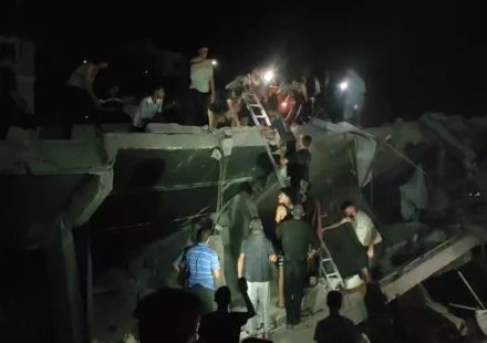 At least 10 dead, dozens missing in Gaza building collapse