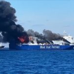 Huge fire on vehicle ferry off Mykonos prompts mass evacuation