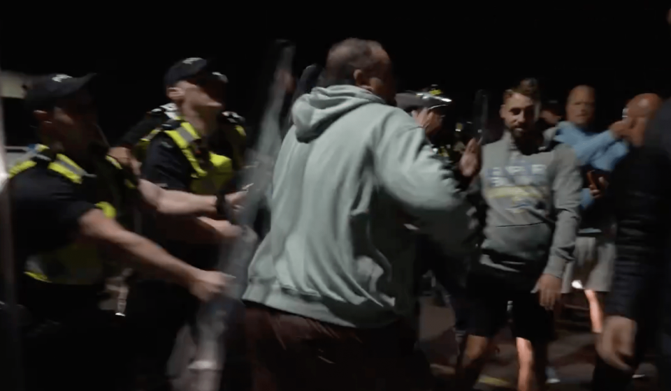 Anti-immigration protesters clash with police in UK after boat arrival