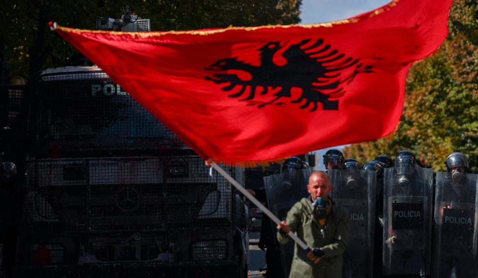 Photos: Antigovernment protesters clash with police in Albania’s capital