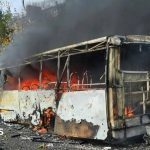 Russian strike on buses kills at least 30, say officials, as deadly attacks on Ukraine surge