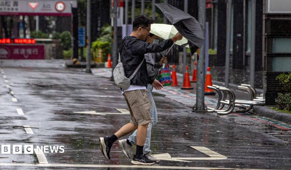 Hundreds of flights cancelled as Typhoon Champi shuts Taiwan