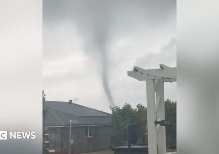 Rare tornado whips through small Australian town