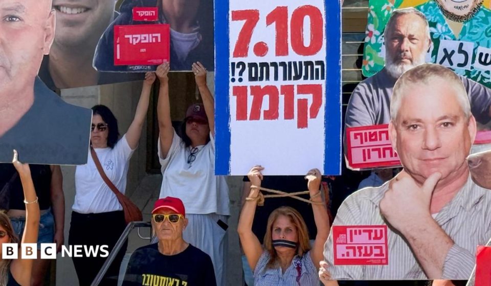 Israelis demand accountability over 7 October failures three years after attacks