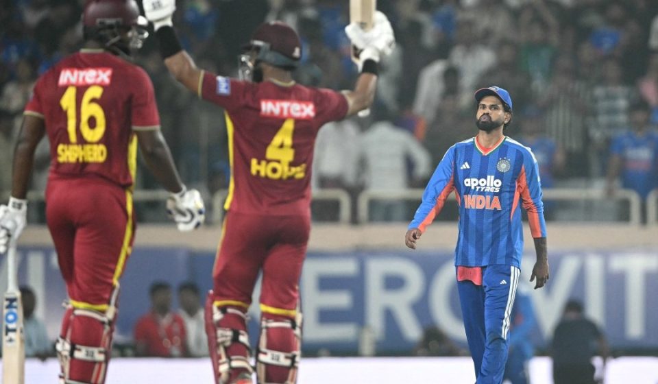 West Indies beat India as Hope’s hundred secures record T20 chase