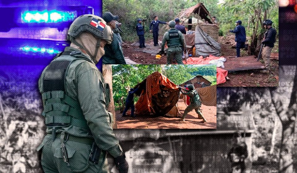 Autoridades desmantelan 15 casuchas ilegales y detienen a 23 haitianos en Sierra de Bahoruco