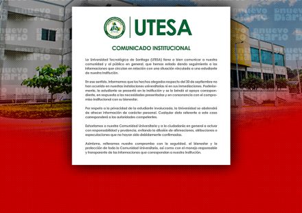 Estudiantes de Utesa habrían agredido sexualmente a una menor; universidad dice le brindó asistencia