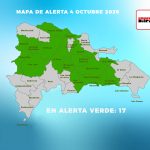 COE mantiene 16 provincias y el Distrito Nacional en alerta verde por vaguada