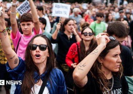 Protesters across Spain demand action over housing crisis