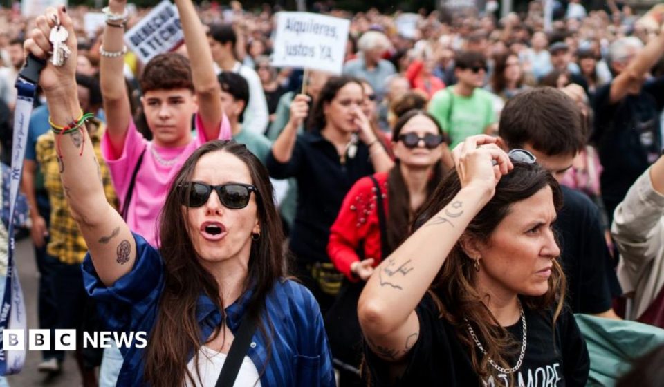 Protesters across Spain demand action over housing crisis