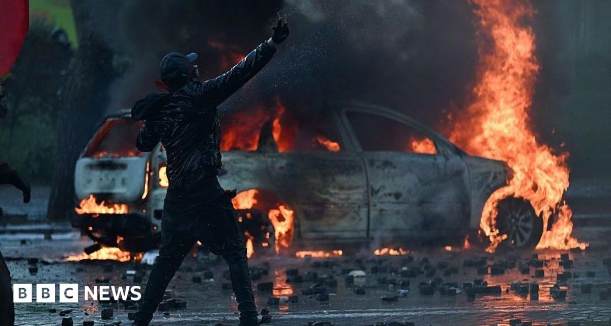 Anti-government protesters battle with police in Albania