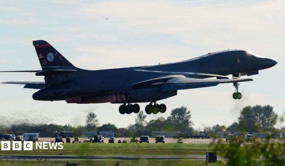 No10 insists UK military base RAF Fairford is safe after US withdraws bombers