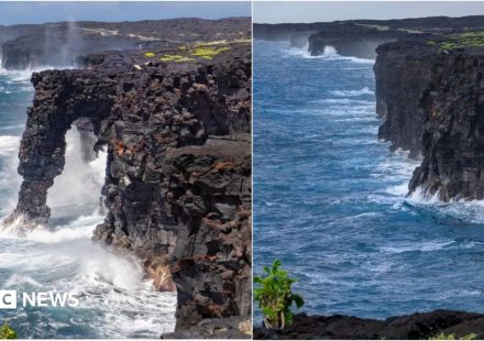 Hawaii's iconic 550-year-old Hōlei Sea Arch collapses