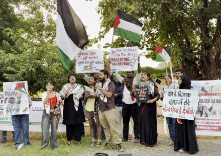 Activists protest Indian police raid over kite-flying event for Palestine